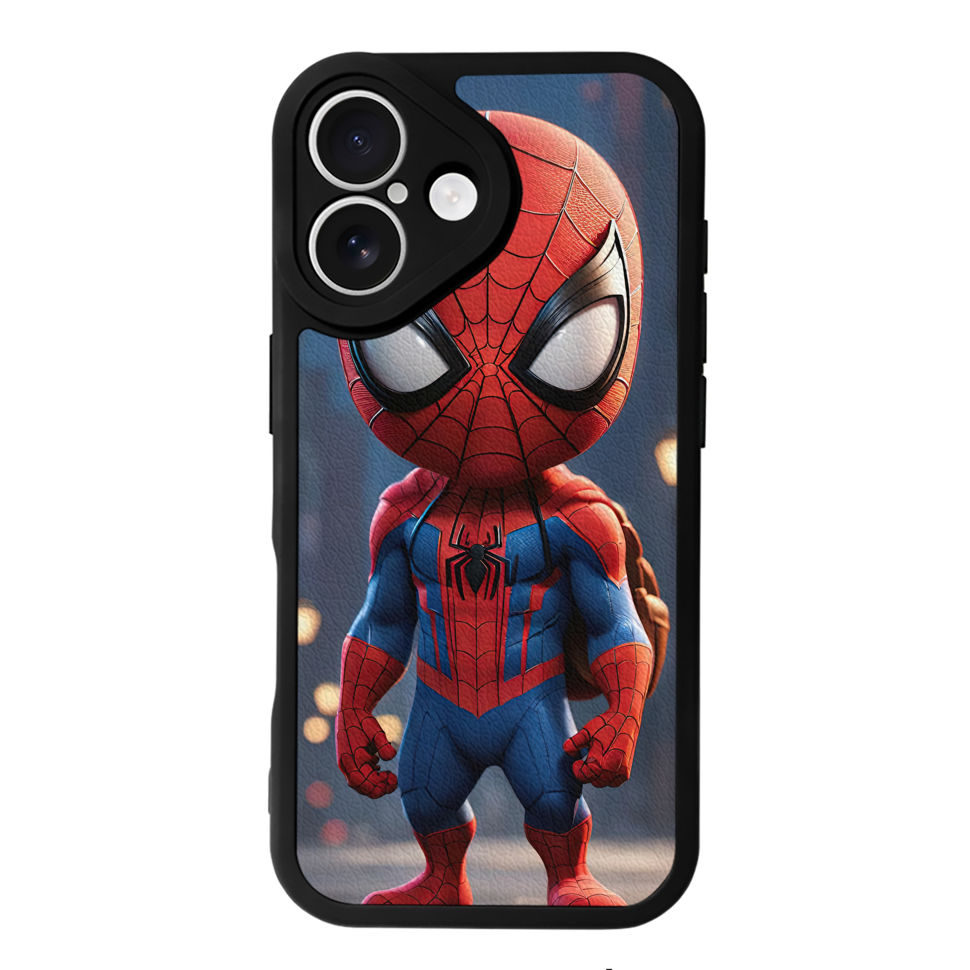 Spider Man スパイダーマン 【iPhone 16シリーズ対応】シリコンスマホケース（レザー調） 材質：シリコン